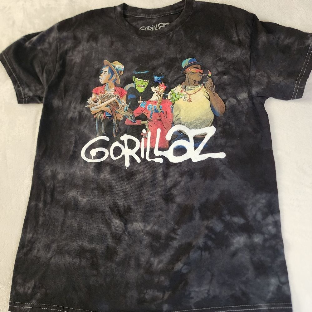 Gorillaz Black Tie Dyed Tshirt With Graphics New Without Tags Size Small